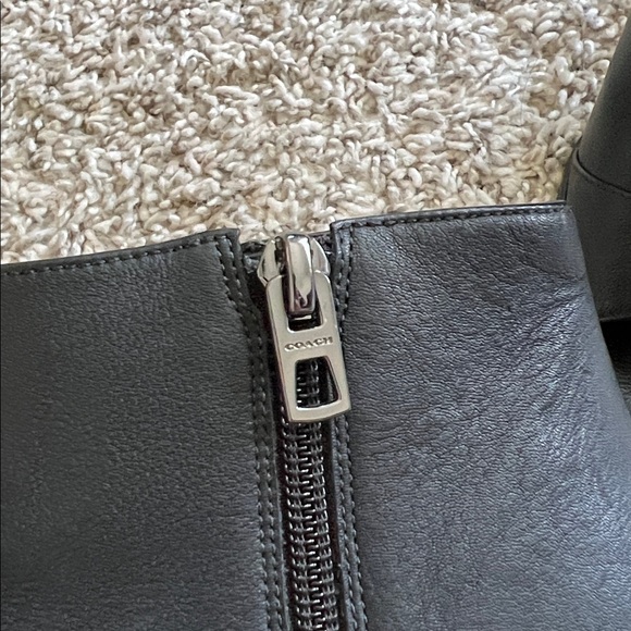 Coach Black Peep-Toe Ankle Boots 6.5 - Picture 6 of 12